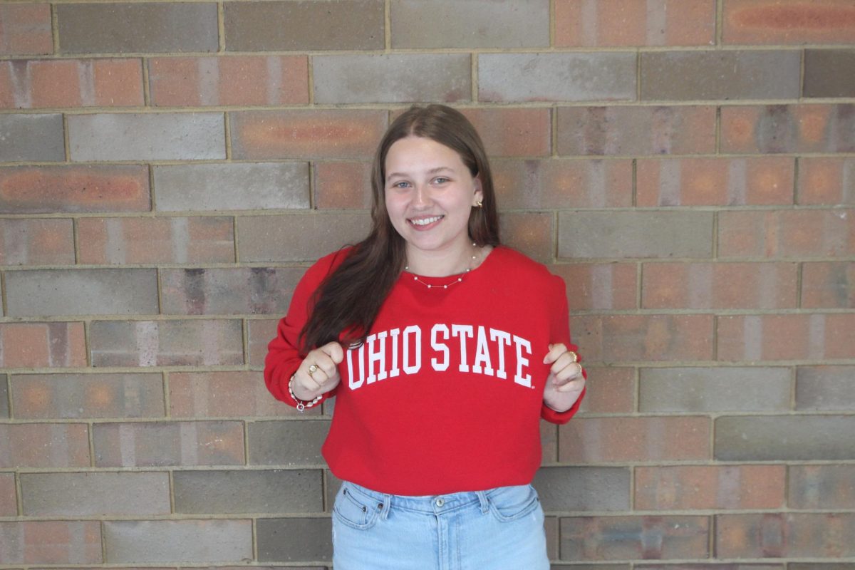 Savannah Goss poses with her Ohio State merch.