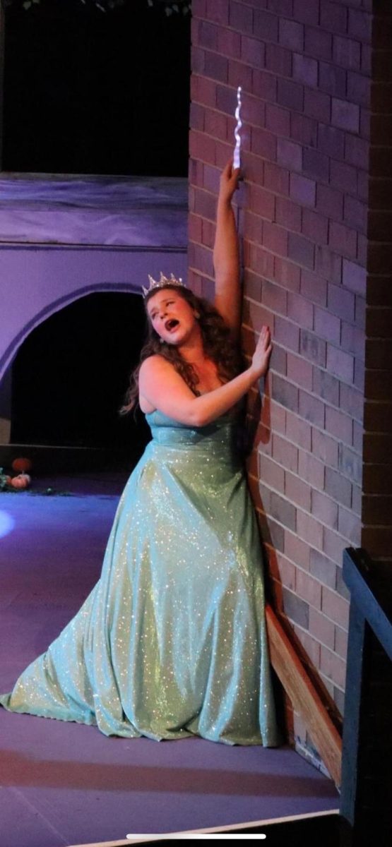 HHS Senior Taylin Ruhe performs as the Fairy Godmother in the musical ‘Cinderella’ in February.