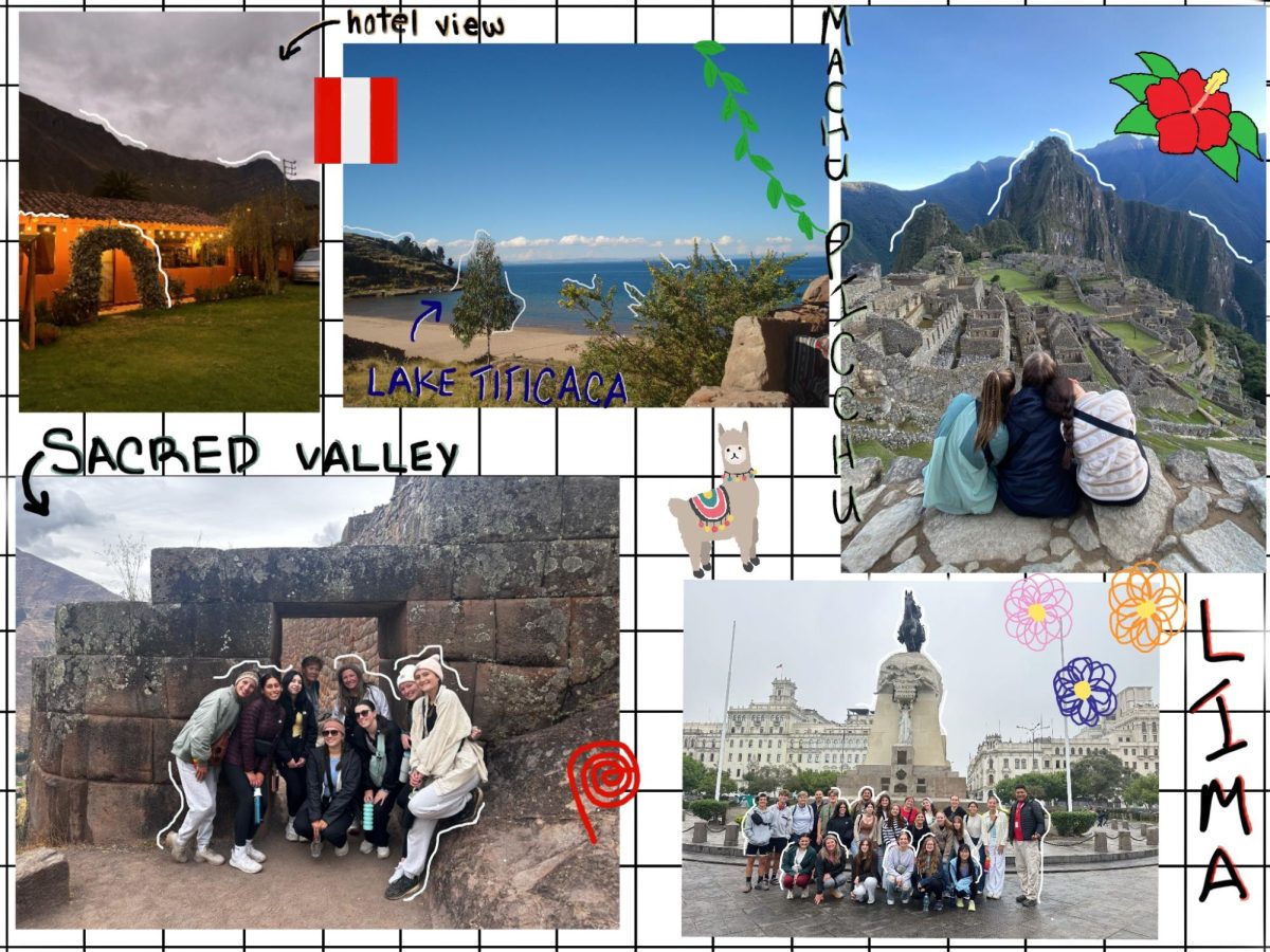 Collage of pictures from Peru Trip