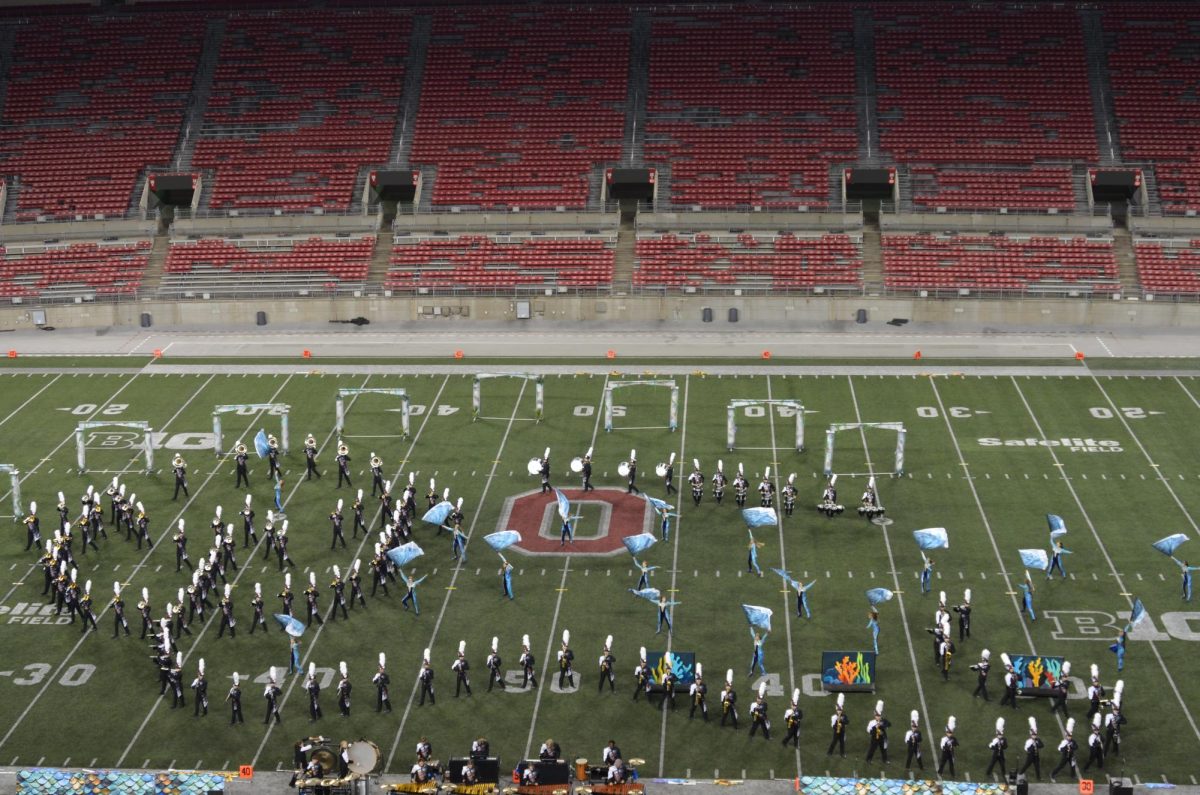 Hoover Marching Band competes at Ohio State University's stadium