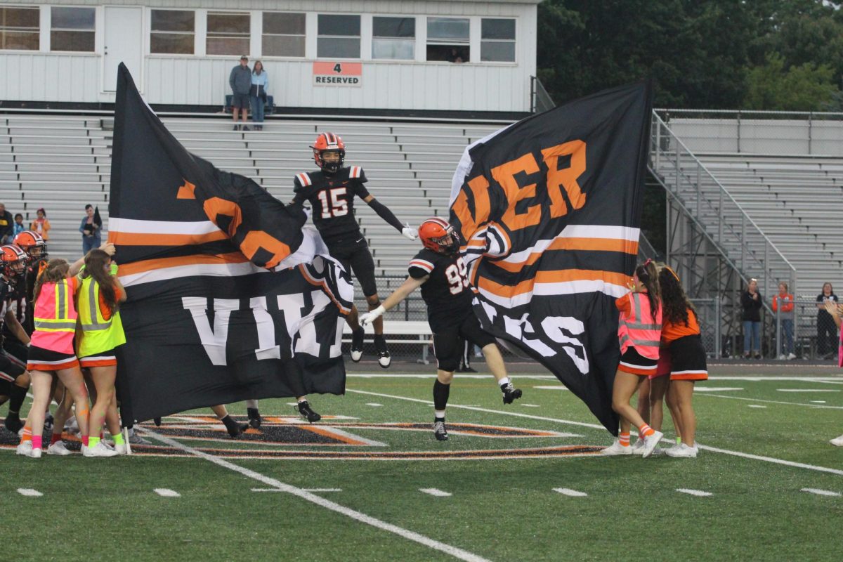 The Hoover Vikings take the field at home against North High School (Akron) Vikings Sept. 6. The Vikes defeated the Vikings 40-6 in this non-conference game.