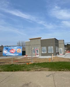 Construction continues on the new Dairy Queen being places in the center of North Canton. 