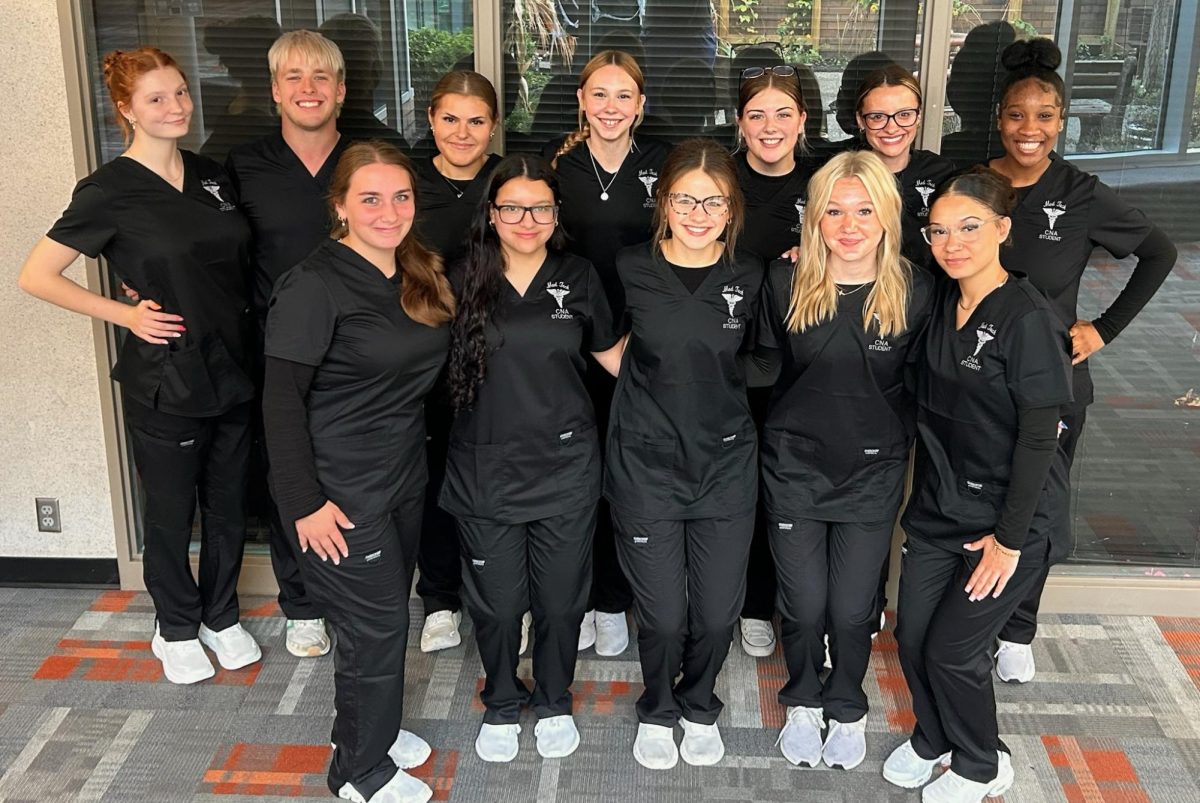 The Med Tech III class poses for photo after receiving their scrubs on Sept. 23