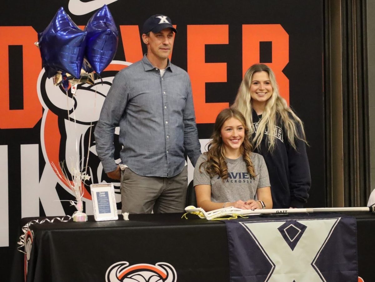 Senior Avery Miller signs to play DI lacrosse at Xavier University and is joined by Hoover Head Coach John  Streb and Assistant Coach Morgan Miller.